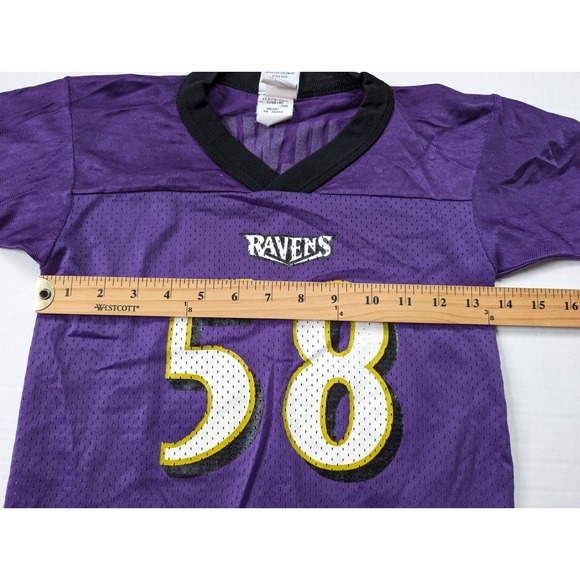 Vintage Peter Boulware Jersey KIDS Size 7 Baltimore Ravens Original Logo 90s NFL - Picture 7 of 10